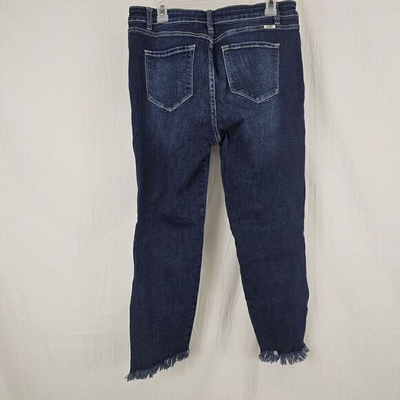 Kancan Destroyed Jeans KC8553D Dark Distressed Women’s Size 15/31 - Picture 8 of 9